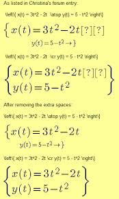 systems of equations notation