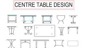 Dynamic Wooden Center Table Blocks Cad