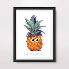 You have about a kazillion different suitcase decor ideas out there. Cute Quirky Funny Pineapple Fruit Kitchen Art Print Food Drink Bright Modern Unusual Home Decor Wall Picture Photo A4 A3 A2 10 Sizes Amazon Co Uk Handmade
