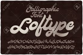 This way, there's a safe fallback in case you want to integrate calligraphy and a normal styling if you disable it. Vintage Bold Calligraphic Brush Font Named Loftype Handwritten Smooth Typeface Royalty Free Cliparts Vectors And Stock Illustration Image 144723896