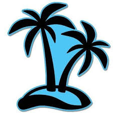 Tropical Palm Trees Blue Car Vinyl