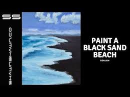 How To Paint A Black Sand Beach