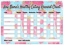 Details About A4 Personalised Kids Healthy Eating Reward Chart Pen Star Stickers Berry 2