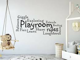 Playroom Rules Wall Art E Decal