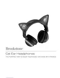 brookstone 990634 cat ear headphones