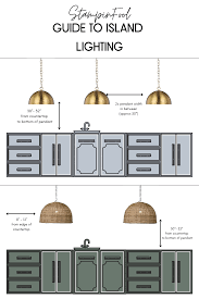 kitchen island lighting size guide