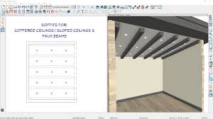 sloped soffits coffered ceiling
