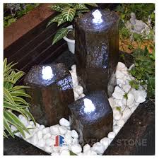 Black Basalt Stone Fountains Pillars