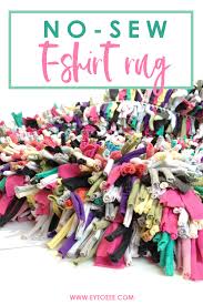 diy no sew rug made out of old t shirts