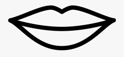 lips clipart black and white simple