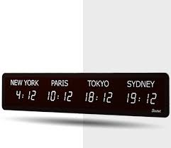 Multiple Time Zone Clock World Style