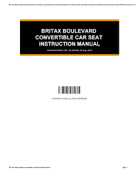 Boulevard © #1 físico en mayo en 2020 | libros para. Britax Boulevard Convertible Car Seat Instruction Manual By Vssms172 Issuu