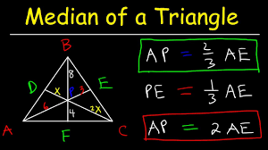 Median of a Triangle Formula, Example Problems, Properties, Definition,  Geometry, Midpoint & Centroi - YouTube