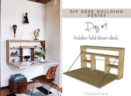 We cut the side supports a couple inches short and on an angle to keep. More Like Home Diy Desk Series 9 Fold Down Wall Desk
