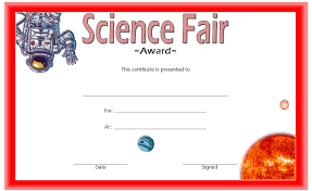 Science Fair Winner Certificate Template 8 One Package