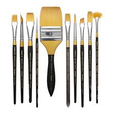 original gold golden taklon brushes