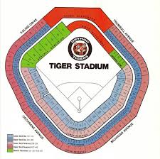 Seating Chart Of The Former Tiger Stadium In Detroit Mi