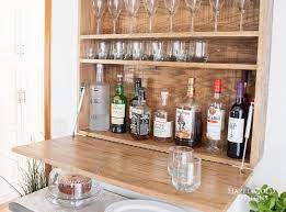 how to build this diy wall mounted bar