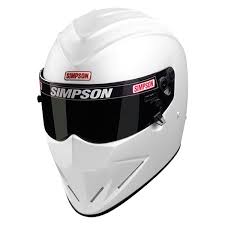 Simpson 6297381 Diamondback Fiberglass Racing Helmet White L Size