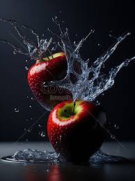 red apples background generated by ai