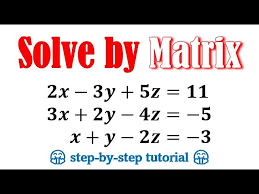 Solve The Equation Using Matrix Method