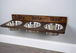 Wall Mounted Raised Dog Bowl Stand