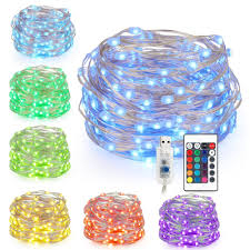 Us 14 98 16 Color 5m 50leds Led String Lights Usb Powered Multi Color Changing Led String Waterproof Light With Remote Control Decorative In Led