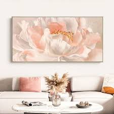 Abstract Flower Art Blooming White Pink