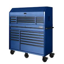 tool cabinet set in matte blue