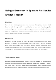 spain as pre service english teacher