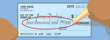 how to write a chase check with exle