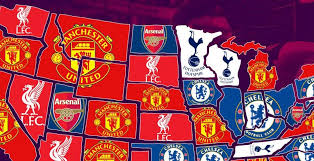Imagine a map for just everton and liverpool. Man City Most Popular In One State Only Here Is Which Premier League Team S Kit Sold Best In Each Us State Footy Headlines