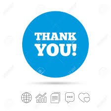 Thank You Sign Icon Gratitude Symbol Copy Files Chat Speech