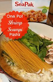 one pot shrimp sci pasta for the