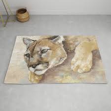 captivated mountain lion rug by ashley