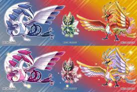 OC] Designed my personal approaches to Mega Lugia, Ho-Oh and Celebi based  on a dream I had. Shiny forms included. : pokemon