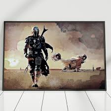 Mandalorian Poster Art Star Wars Poster