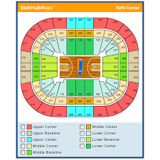 Clean Kohl Center Seating Map 2019