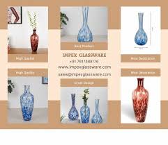 Handicraft Multicolor Glass Vase In