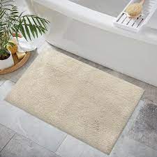 taupe polyester bath mat