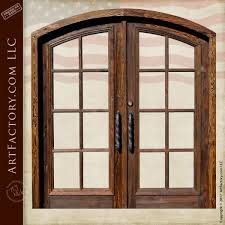 Arched French Doors Solid Wood With