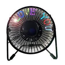 usb led desk fan wekity 5 inch metal