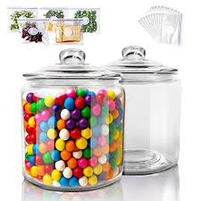 Glass Storage Jars Set Of 2 Airtight