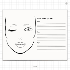 50 page face makeup chart pad 17105