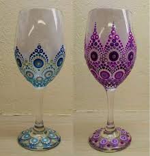 Glass Painting Designs Wine Glass Drawing