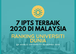 Institut pengajian tinggi awam (juga universiti awam) ialah universiti yang banyak dibiayai secara awam melalui kerajaan negara atau setempat. 7 Ipts Terbaik Di Malaysia Berdasarkan Ranking Dunia 2020