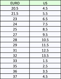 Us Euro Clothing And Shoe Size Conversion Chart