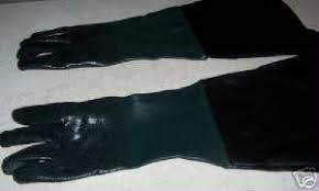 cloth lined sandblasting cabinet gloves