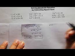 How To Solve Quadratic By Square Roots