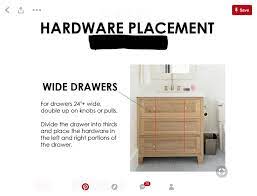 placement of s on drawers houzz uk